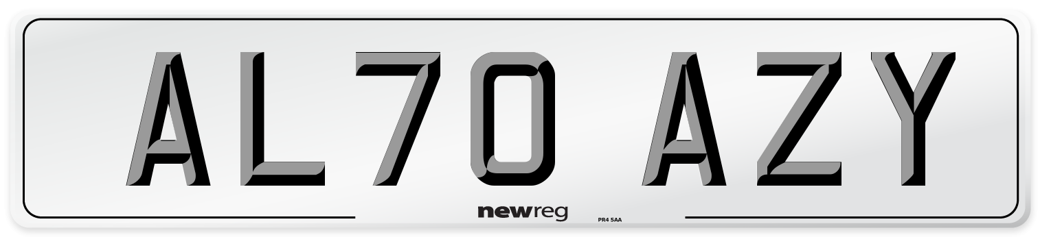 AL70 AZY Number Plate from New Reg